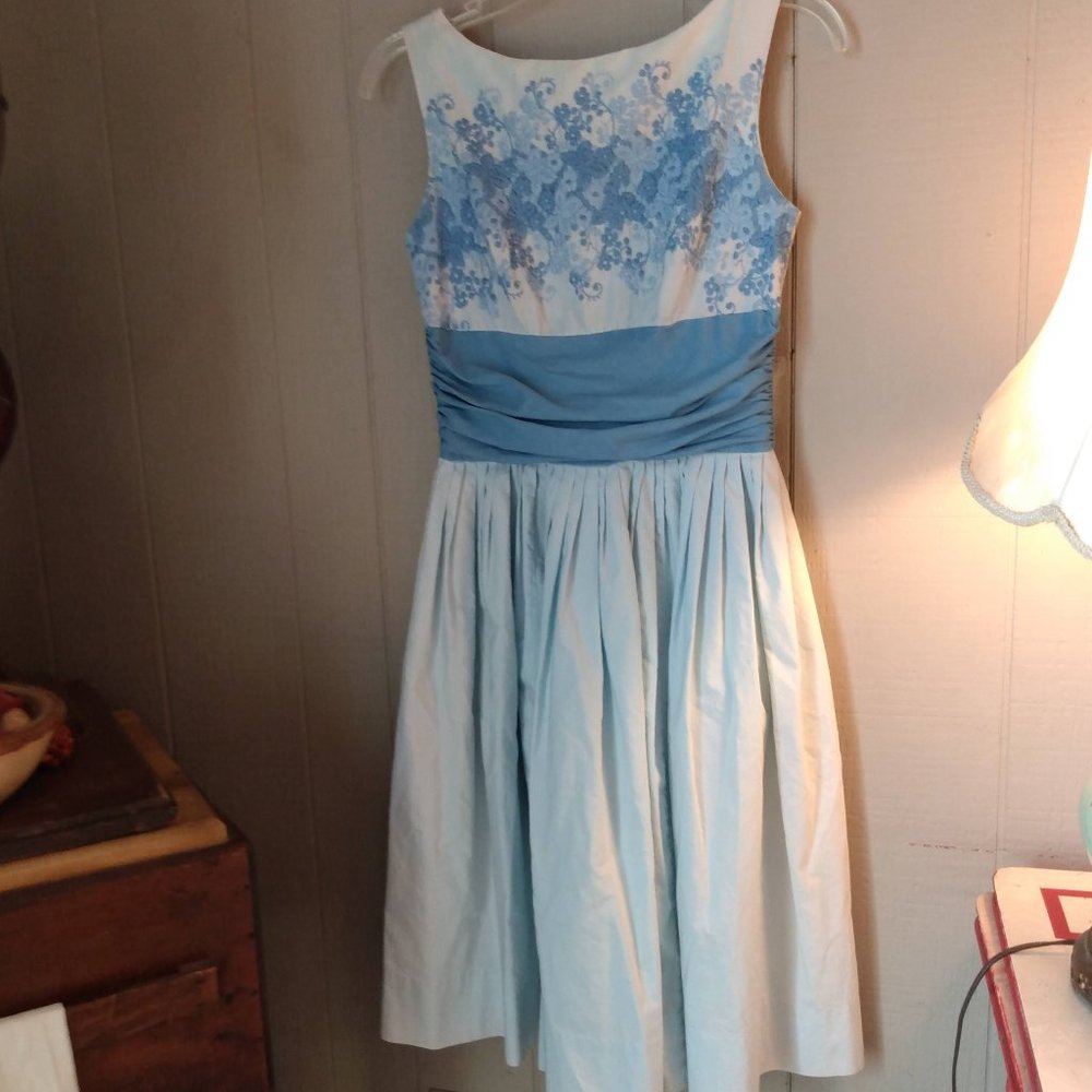 *Has Fading* Vintage Wendy Woods 1940's-50's Rockabilly Sleeveless Dress